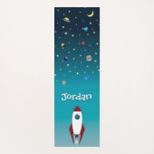 Gepersonaliseerde sterren raket planeten buitenrui yogamat (Voorkant)