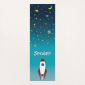 Gepersonaliseerde sterren raket planeten buitenrui yogamat (Achterkant)