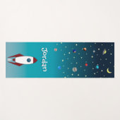 Gepersonaliseerde sterren raket planeten buitenrui yogamat (Voorkant (horizontaal))