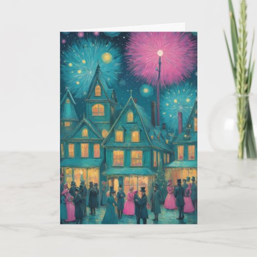 Gepersonaliseerde Sterrennacht kerst Kaart (Voorkant)