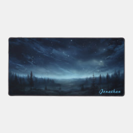 Gepersonaliseerde Sterrennacht Landscape Desk Mat