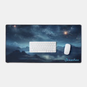 Gepersonaliseerde Sterrennacht Landscape Desk Mat (Keyboard & Muis)