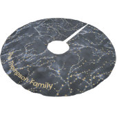 Gepersonaliseerde Sterrenvormen Zwart Kerstpatroon Kerstboom Rok (Gekanteld)