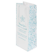 Gepersonaliseerde stervisblauwe bruiloft gunt wijn cadeautas (Voorkant Gekanteld)