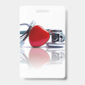 Gepersonaliseerde stethoscoop en hart badge (Achterkant)