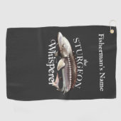 Gepersonaliseerde steur fluisteraar donkere Gevist Golfhanddoek (Horizontaal)