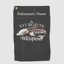 Gepersonaliseerde steur fluisteraar donkere Gevist Golfhanddoek
