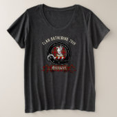 Gepersonaliseerde Stewart Clan Badge Vrouwen Grote Maat T-shirt (Design voorkant)