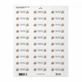 Gepersonaliseerde Stick Figuur Adresetiketten Etiket (Full Sheet)
