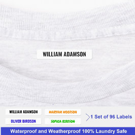 Gepersonaliseerde Stick On Name Labels voor kledin