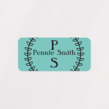 Gepersonaliseerde stick op naamlabels voor kleding