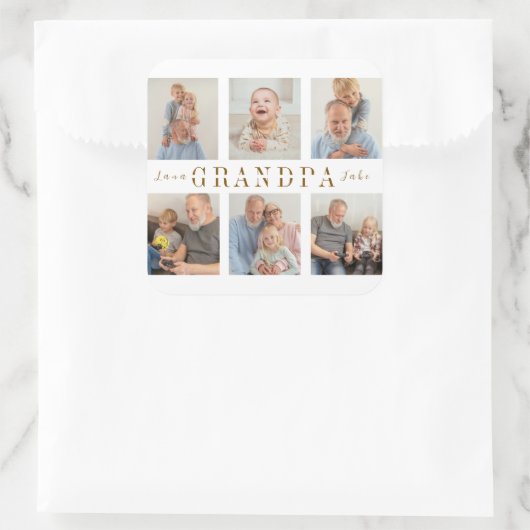 Gepersonaliseerde Sticker | Aangepaste opa Afbeeld (Tas)