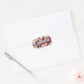 Gepersonaliseerde Sticker Camila Berry Floral Desi (Envelop)