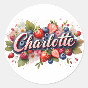 Gepersonaliseerde Sticker Charlotte Berry Floral D