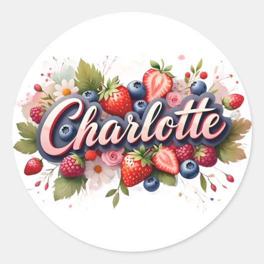 Gepersonaliseerde Sticker Charlotte Berry Floral D (Voorkant)