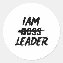 Gepersonaliseerde sticker IAM-leider niet baas