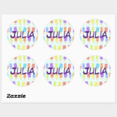 Gepersonaliseerde Sticker met Popsicle Pattern (Vel)
