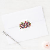 Gepersonaliseerde Sticker "Sophia" Berry Floral De (Envelop)