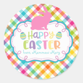 gepersonaliseerde sticker voor Happy Easter