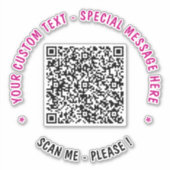 Gepersonaliseerde Sticker voor scannen van Info-te (Voorkant)