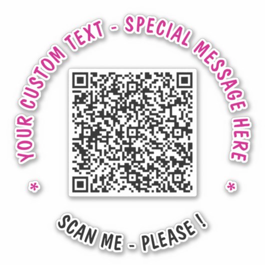 Gepersonaliseerde Sticker voor scannen van Info-te (Voorkant)