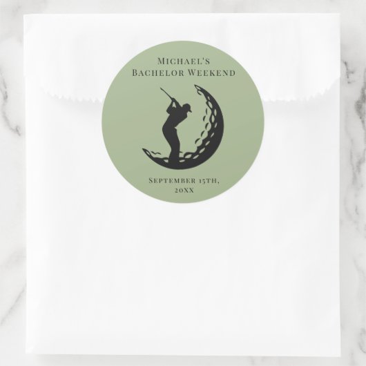 Gepersonaliseerde Sticker | Vrijgezellengolfweeken (Tas)