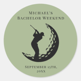 Gepersonaliseerde Sticker | Vrijgezellengolfweeken