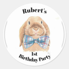 Gepersonaliseerde stickers - Floopy the Rabbit Bir