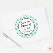 Gepersonaliseerde Stickers Mint Kitchen (Envelop)