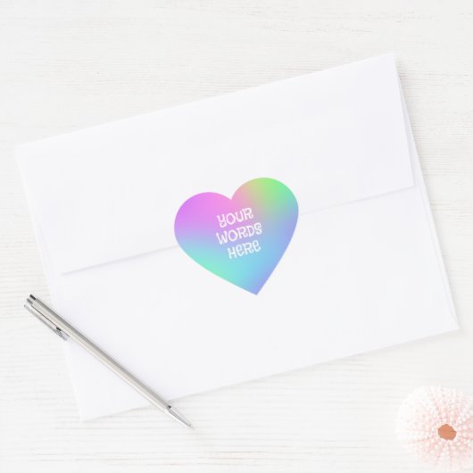 Gepersonaliseerde Stickers van het Hart van de Gra (Envelop)