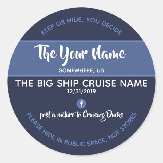 Gepersonaliseerde Stickers voor Cruising Eenden (Voorkant)