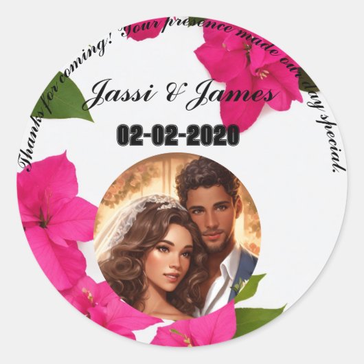 Gepersonaliseerde Stickers voor dank (Voorkant)