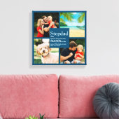 Gepersonaliseerde stiefvader naam definitie 4 foto canvas afdruk (Insitu (Woonkamer))
