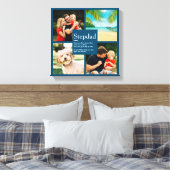 Gepersonaliseerde stiefvader naam definitie 4 foto canvas afdruk (Insitu (Slaapkamer))