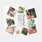 Gepersonaliseerde stiefvader naam definitie 9 foto fleece deken (Voorkant (Horizontaal))