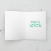 Gepersonaliseerde  Stijl Pine Groene Moederdag Kaart (Binnen)