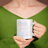 gepersonaliseerde stijl van het naammanuscript van koffiemok