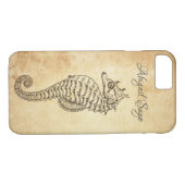 Gepersonaliseerde  stijl zeepaardje Ocean Beach Case-Mate iPhone Case (Achterkant (Horizontaal))