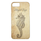 Gepersonaliseerde  stijl zeepaardje Ocean Beach Case-Mate iPhone Case (Achterkant)