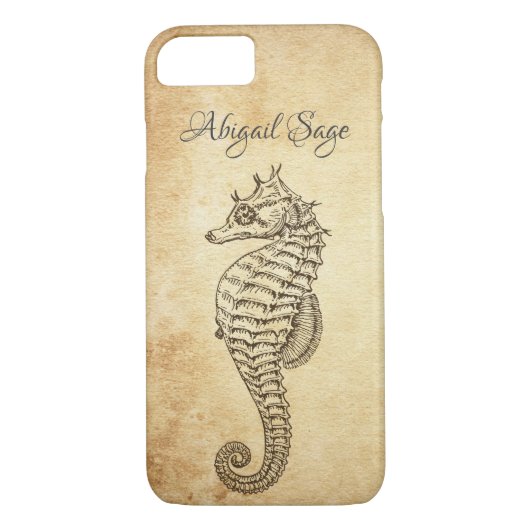 Gepersonaliseerde  stijl zeepaardje Ocean Beach Case-Mate iPhone Case (Achterkant)