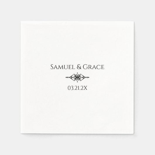 Gepersonaliseerde Stijlvolle 60ste Diamant Jubileu Servet (Voorkant)