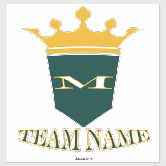 Gepersonaliseerde stijlvolle aangepaste teamnaam sticker (Vel)