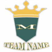 Gepersonaliseerde stijlvolle aangepaste teamnaam sticker (Voorkant)