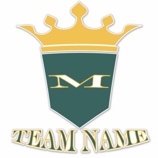 Gepersonaliseerde stijlvolle aangepaste teamnaam sticker (Voorkant)