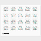 Gepersonaliseerde Stijlvolle Assistent Principal Vierkante Sticker (Vel)