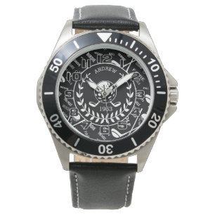 Gepersonaliseerde stijlvolle golf logo Verjaardag Horloge