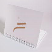 Gepersonaliseerde stijlvolle Initiaal naam Beige & Notitieboek