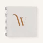 Gepersonaliseerde stijlvolle Initiaal naam Beige & Notitieboek (Voorkant)