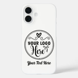 Gepersonaliseerde Stijlvolle Logo Modern Custom Br iPhone 16 Hoesje