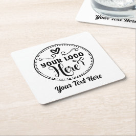 Gepersonaliseerde Stijlvolle Logo Modern Custom Br Kartonnen Onderzetters